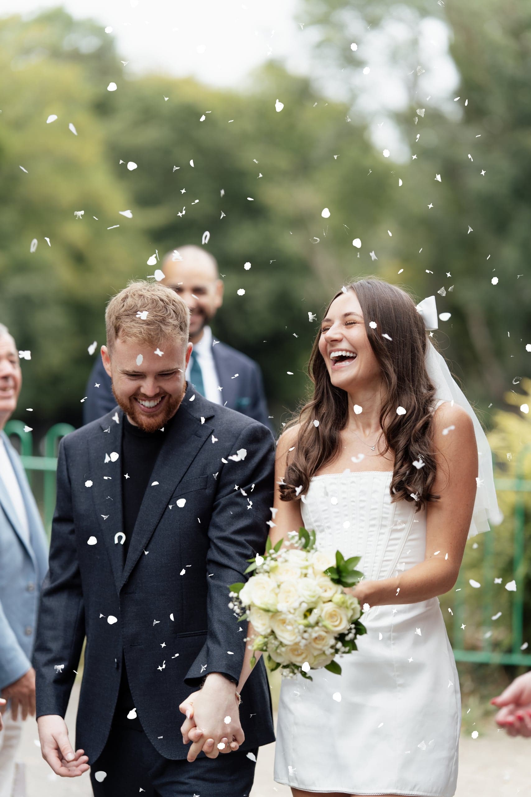 Emma & Jack sharing a tender moment during their intimate wedding day
